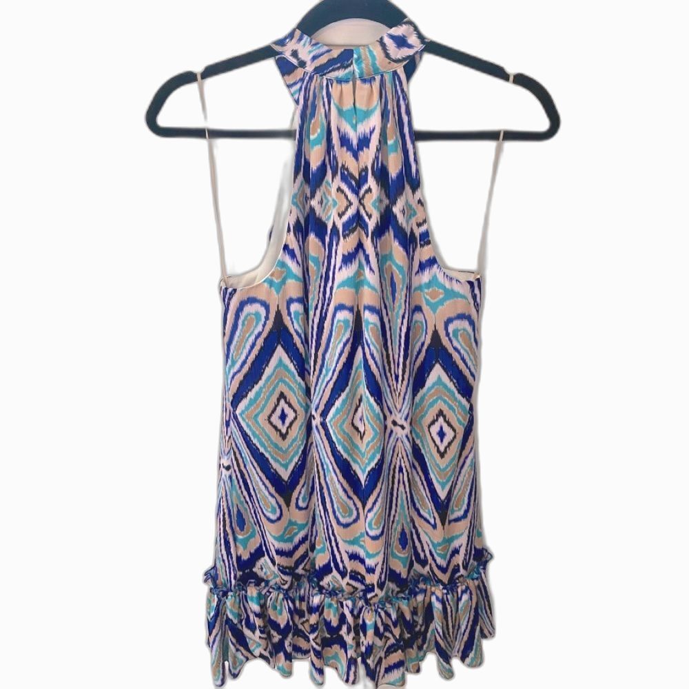Trina Turk Blue and Purple Patterned Mini Dress - Picture 8 of 9